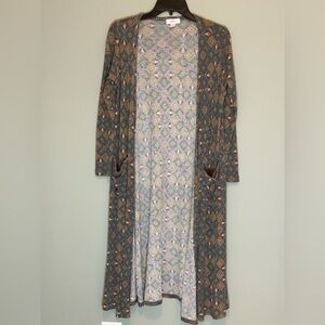 LulaRoe Sarah Duster Cardigan sweater, ribbed, size small, excellent condition
